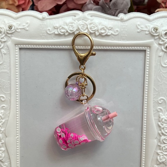 Boho Chic Dragon Fruit Infused Water Drink Keychain Charm - Picture 13 of 17